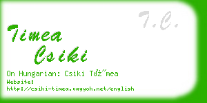 timea csiki business card